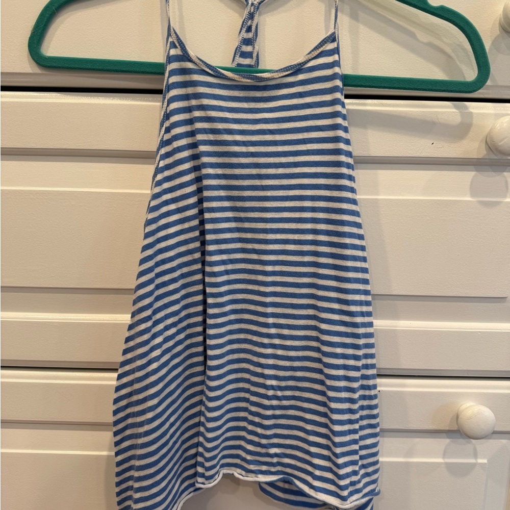 Hollister Blue and White Striped Tank